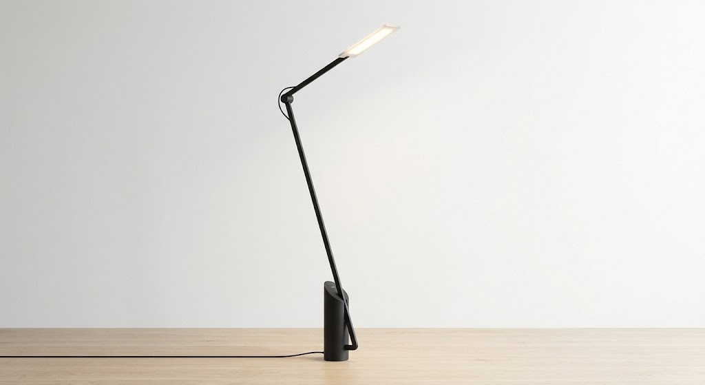 Designer-Stehleuchte Aluminium mit Tastdimmer (Warmweiß / 2700K)